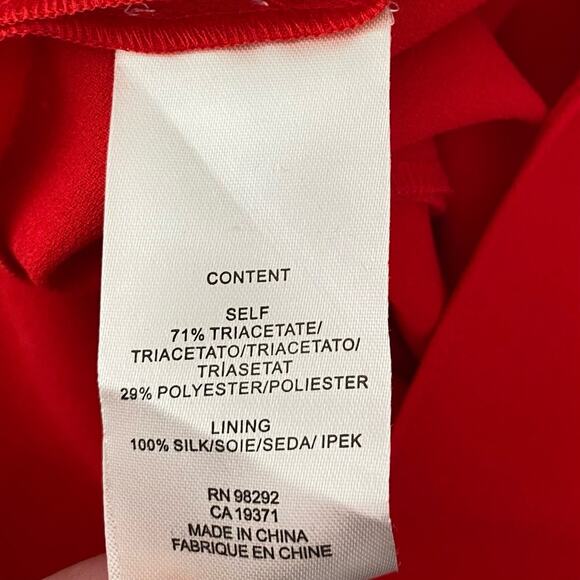 Tibi Triacetate Red Shift Dress NWOTS size 0 - Picture 9 of 9